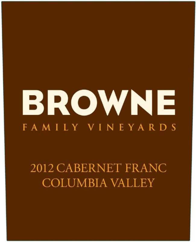 Browne Family Vineyards Cabernet Franc 2012 Front Label