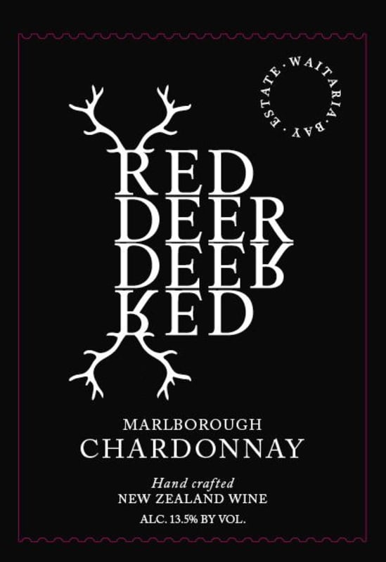 Waitaria Bay Estate Red Deer Chardonnay 2013 Front Label
