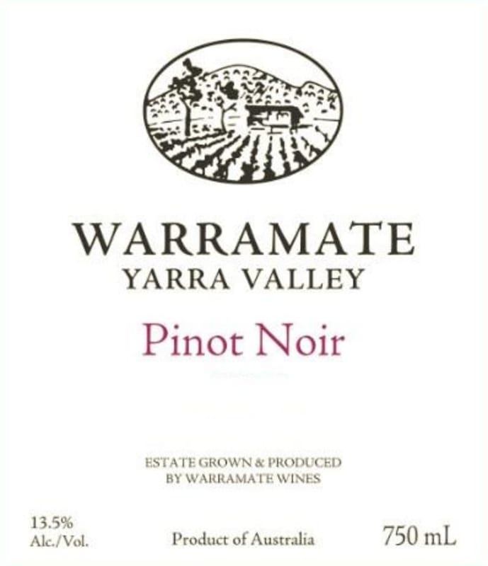 Warramate Wines Pinot Noir 2013 Front Label