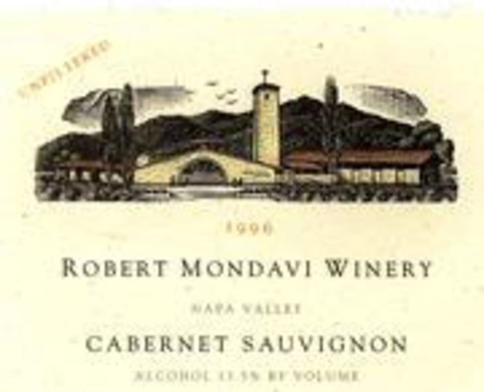 Robert Mondavi Napa Valley Cabernet Sauvignon 1996 Front Label