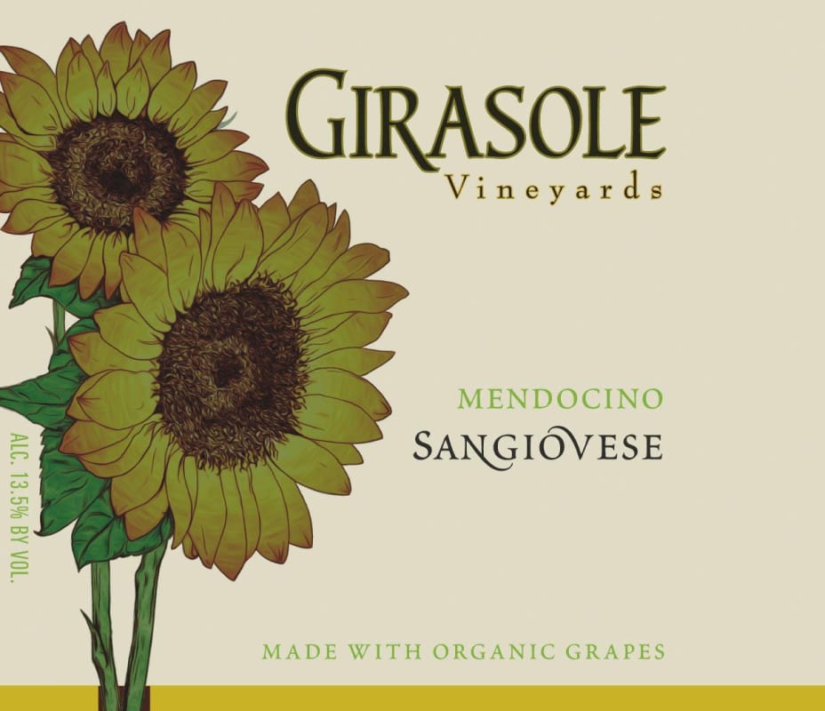 Girasole Vineyards Sangiovese 2012 Front Label