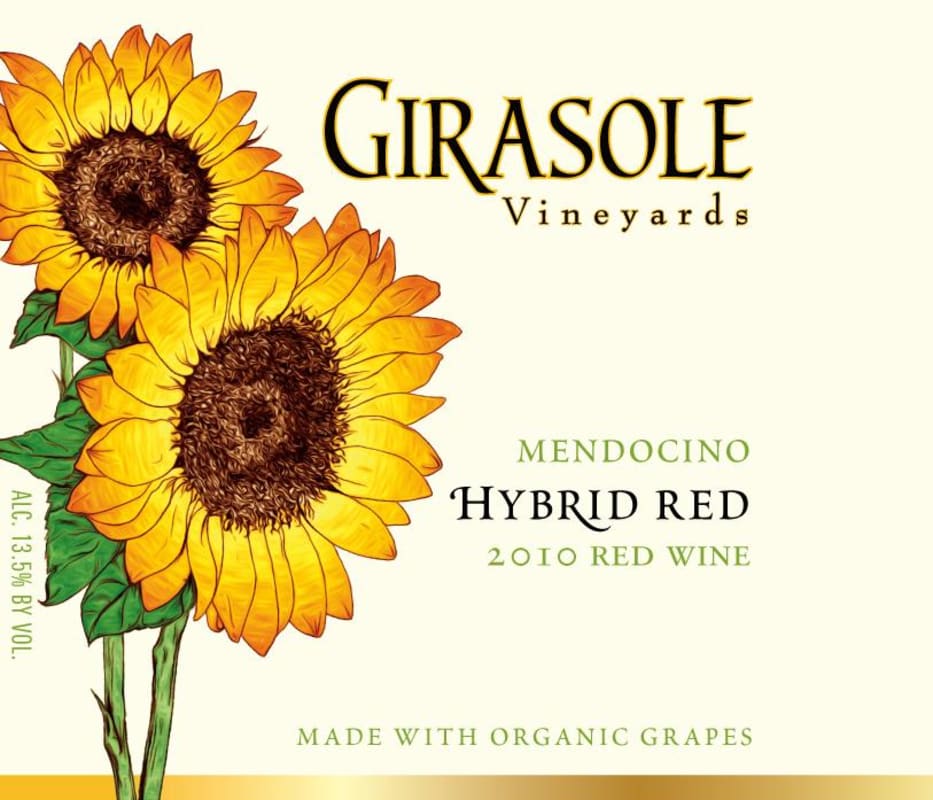 Girasole Vineyards Hybrid Red 2010 Front Label