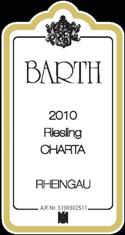 Wein und Sektgut Barth Rheingau Charta Riesling 2010 Front Label