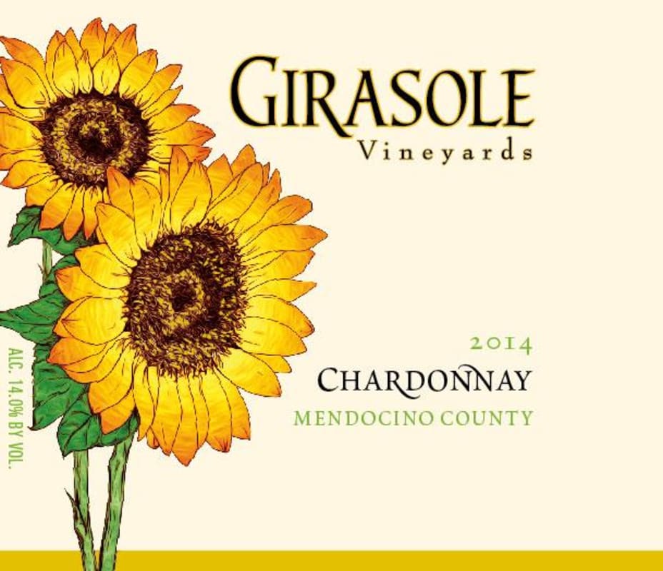 Girasole Vineyards Chardonnay 2014 Front Label