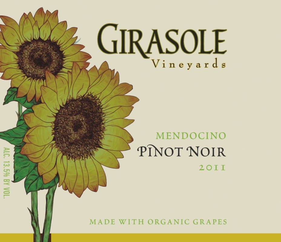 Girasole Vineyards Pinot Noir 2011 Front Label