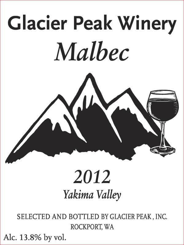 Glacier Peak Winery Malbec 2012 Front Label