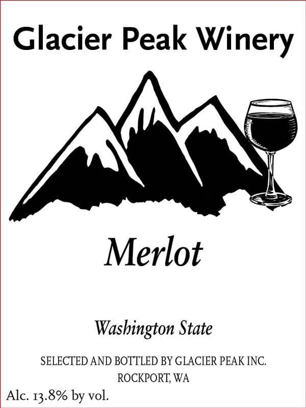 Glacier Peak Winery Merlot 2012 Front Label