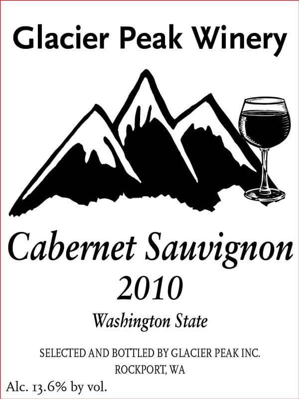 Glacier Peak Winery Cabernet Sauvignon 2010 Front Label