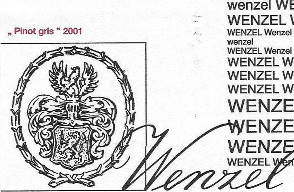 Weinbau Michael Wenzel Pinot Gris 2001 Front Label