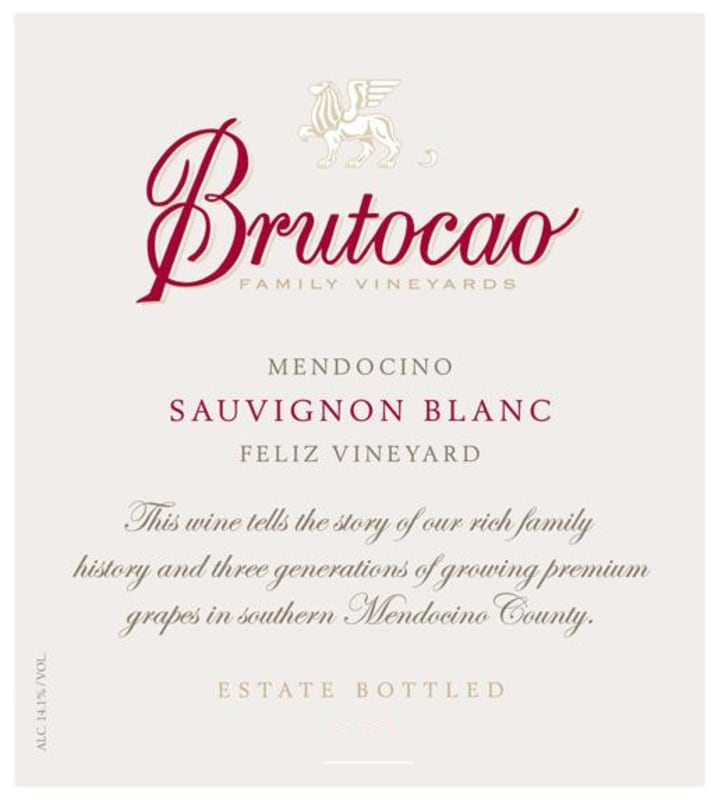 Brutocao Feliz Vineyard Sauvignon Blanc 2014 Front Label
