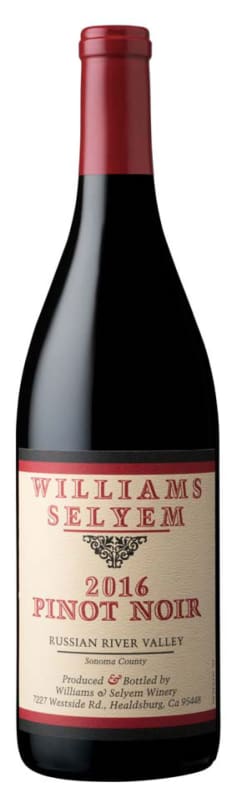 Williams Selyem Russian River Valley Pinot Noir 2016 Front Bottle Shot