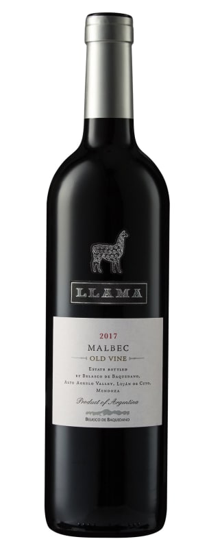 Belasco de Baquedano Llama Old Vine Malbec 2017 Front Bottle Shot