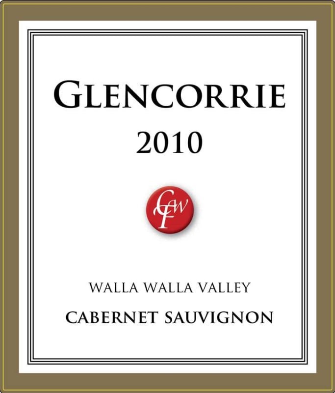 Glencorrie Winery Cabernet Sauvignon 2010 Front Label