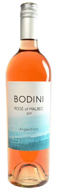 Bodini Rose of Malbec 2017 Front Bottle Shot