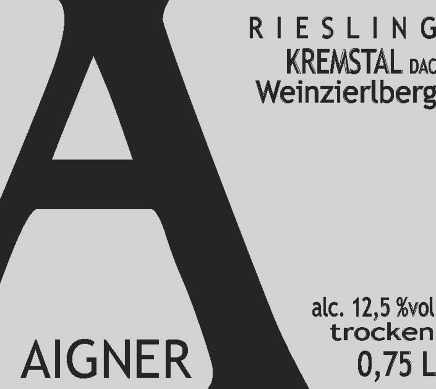 Weingut Aigner Kremser Weinzierlberg Riesling 2014 Front Label