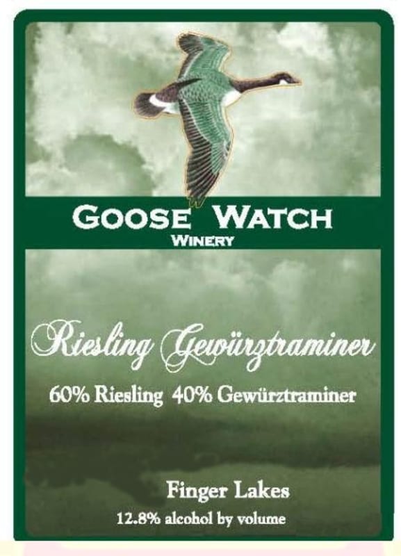 Goose Watch Winery Riesling Gewurztraminer 2013 Front Label