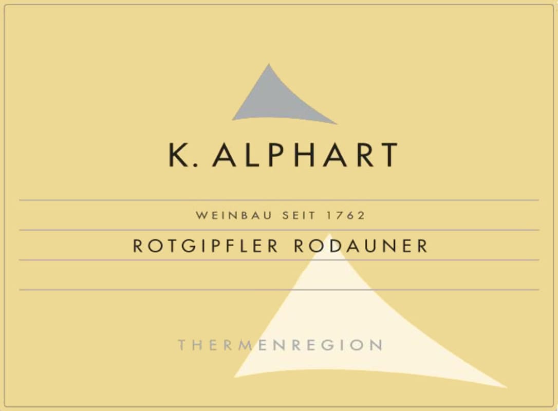 Weingut Alphart Rodauner Rotgipfler 2012 Front Label