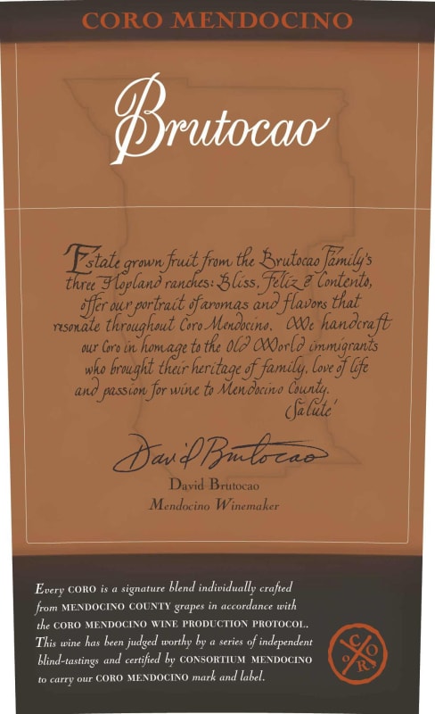 Brutocao Coro 2011 Front Label