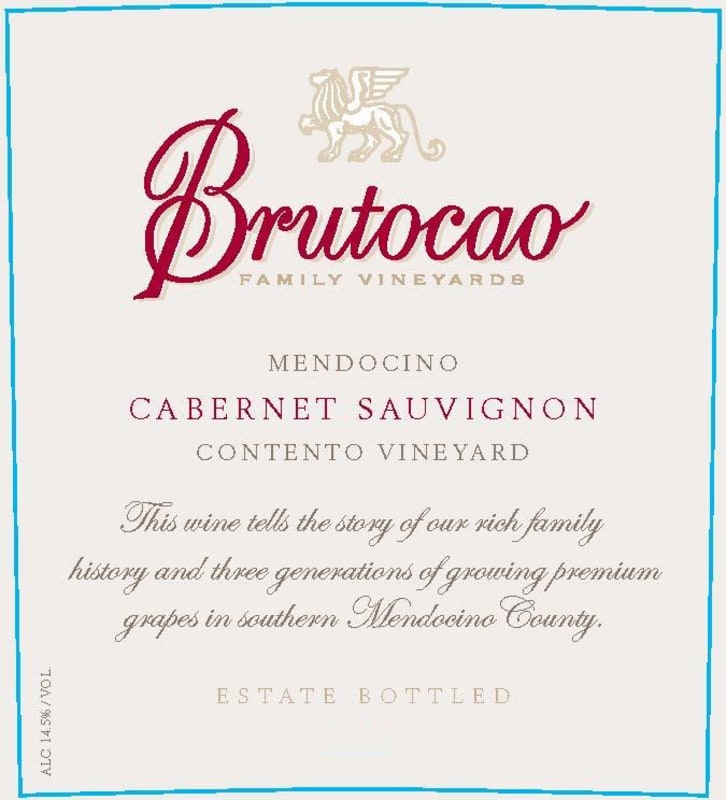 Brutocao Contento Vineyard Cabernet Sauvignon 2013 Front Label