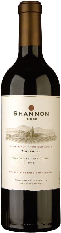 Shannon Reserve Two Bud Block Zinfandel 2012 Front Bottle Shot