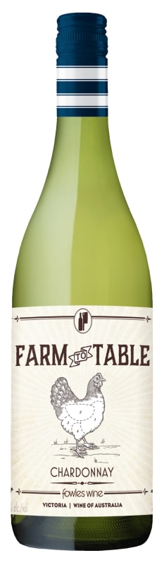 Fowles Wine Farm to Table Chardonnay 2016 Front Bottle Shot
