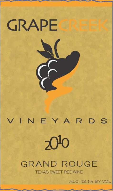 Grape Creek Vineyard Grand Rouge 2010 Front Label