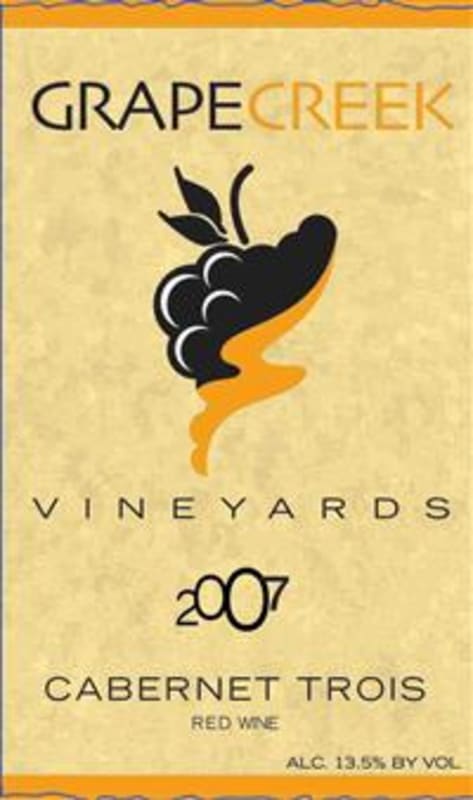 Grape Creek Vineyard Cabernet Trois 2007 Front Label