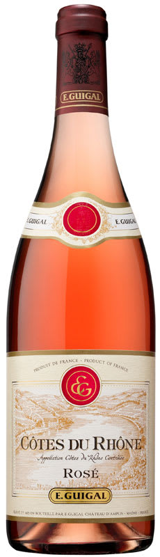 E. Guigal Cotes du Rhone Rose 2017 Front Bottle Shot