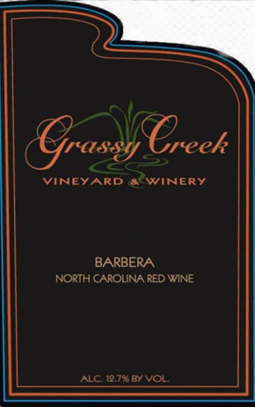 Grassy Creek Vineyard & Winery Barbera 2013 Front Label