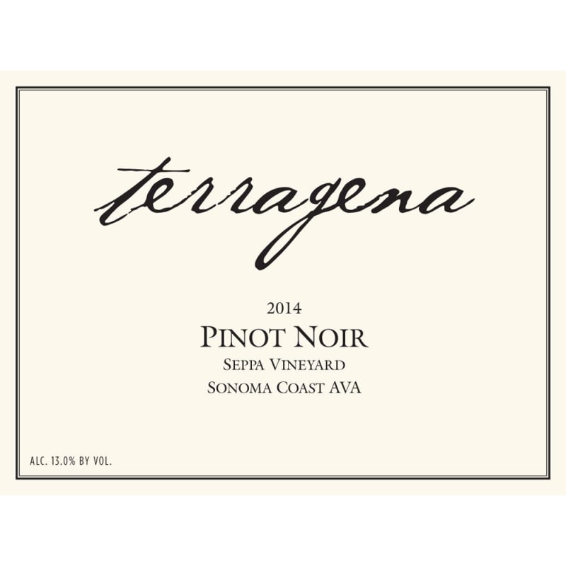 Terragena Seppa Vineyard Pinot Noir 2014 Front Label