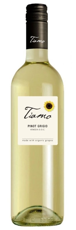 Tiamo Organic Pinot Grigio 2017 Front Bottle Shot