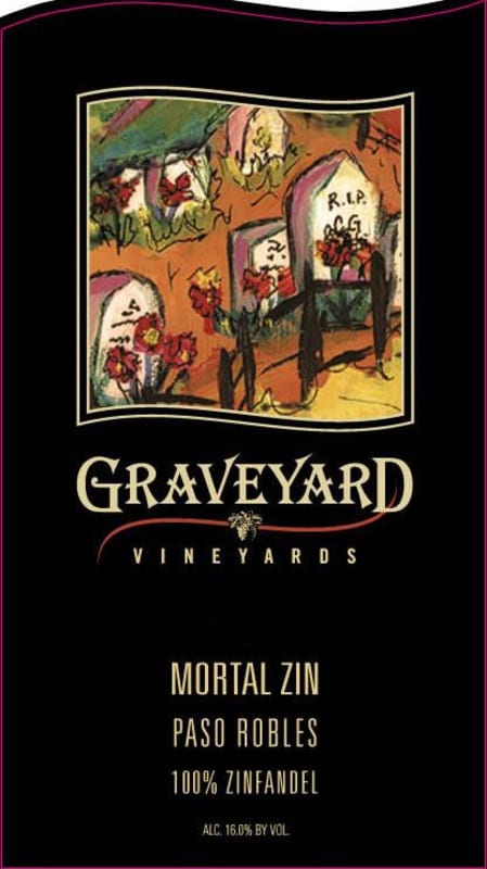 Graveyard Vineyards Mortal Zin 2014 Front Label