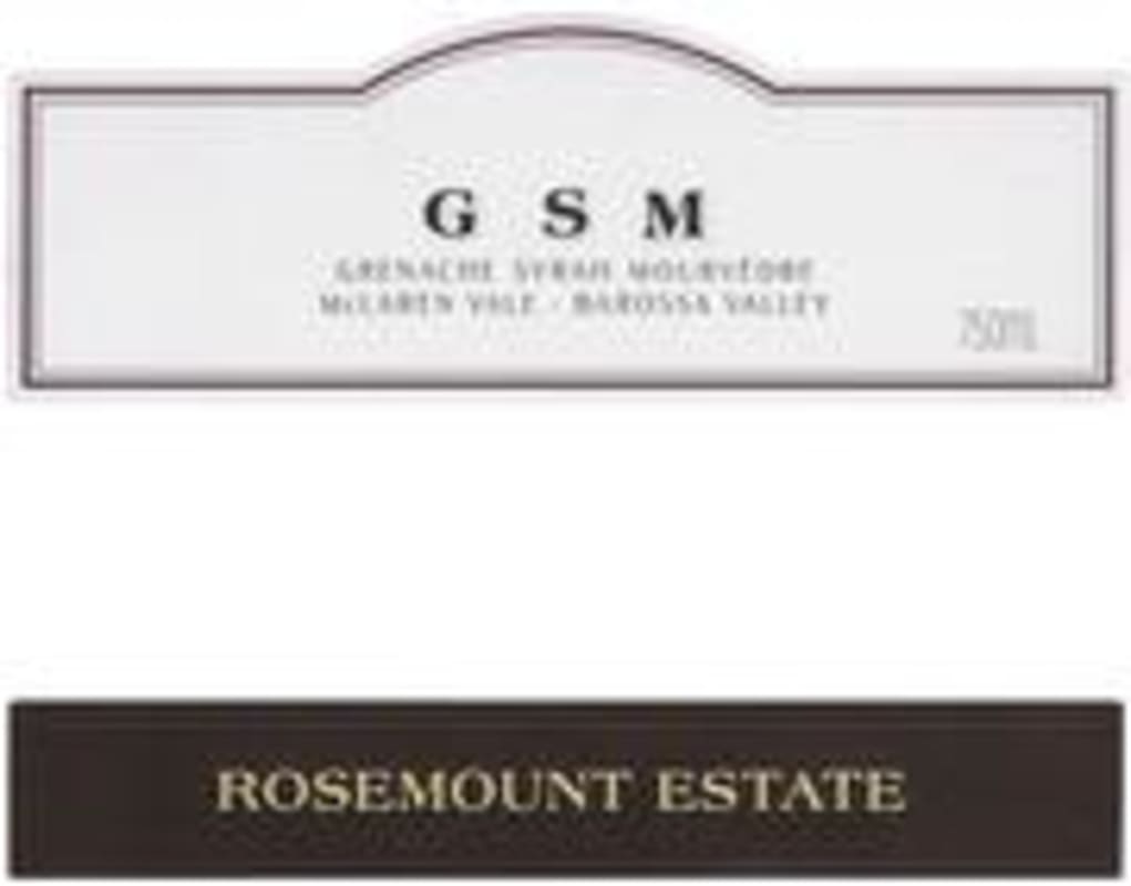 Rosemount Grenache-Syrah-Mouvedre G.S.M. 1999 Front Label