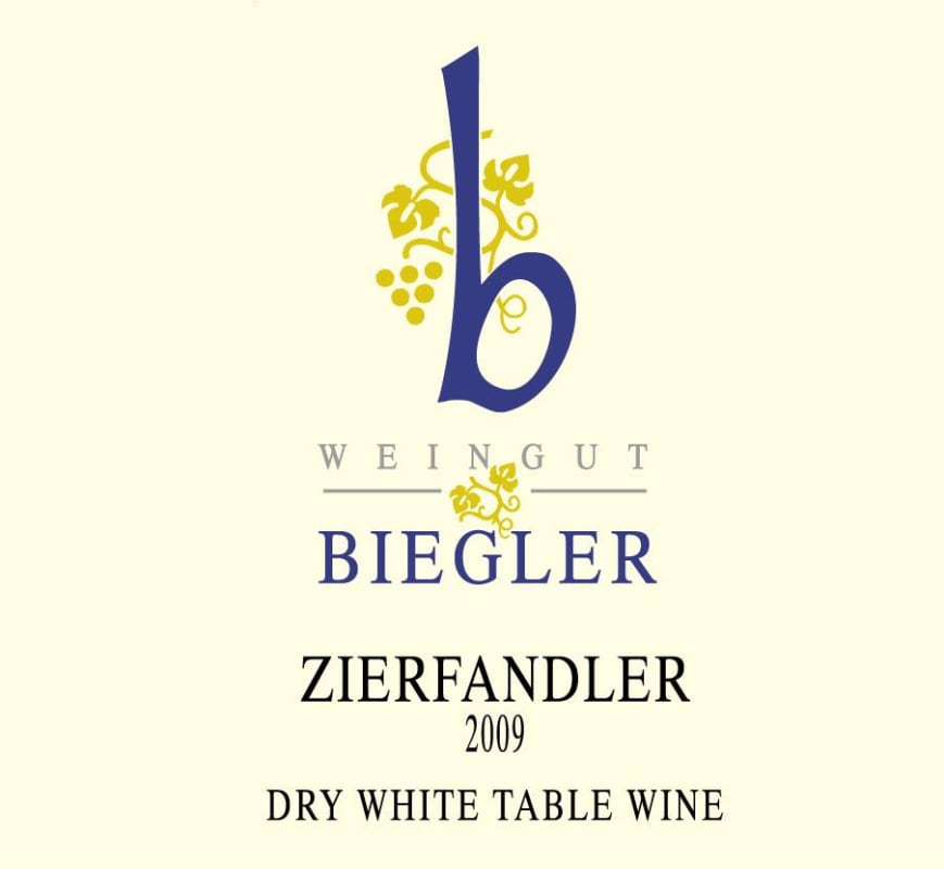Weingut Biegler Thermenregion Zierfandler 2009 Front Label