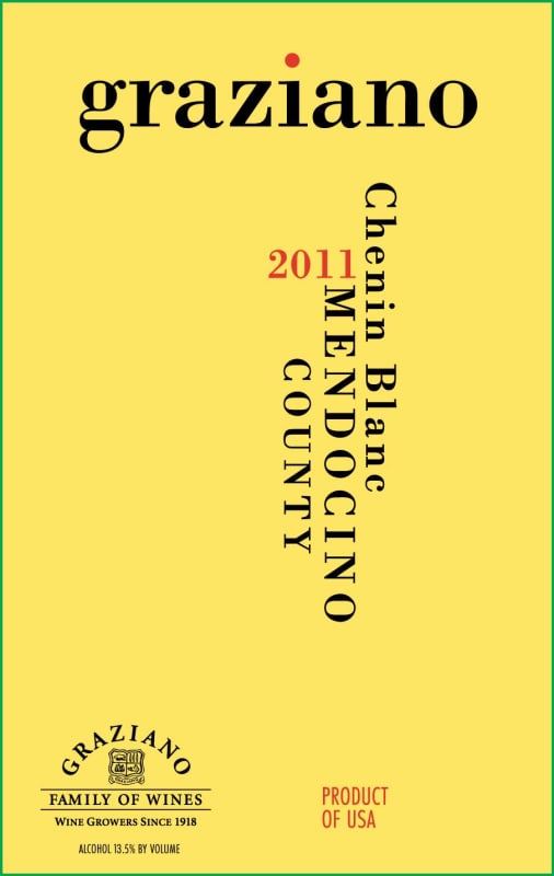Graziano Chenin Blanc 2011 Front Label