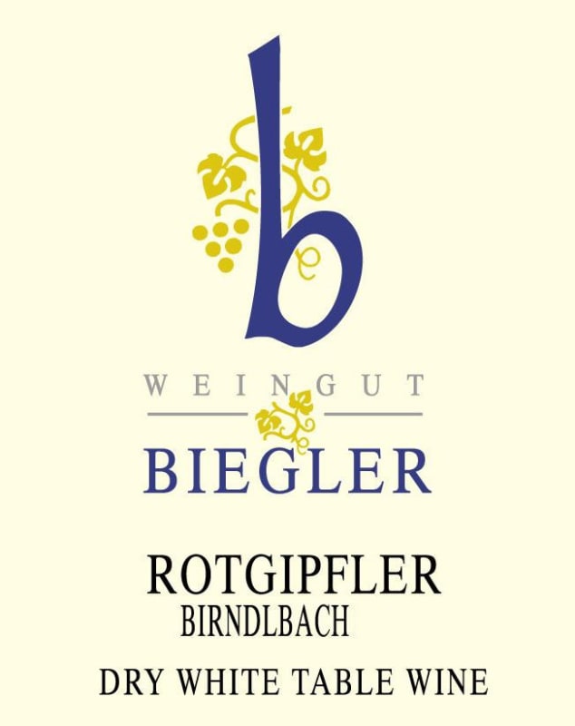 Weingut Biegler Brindlbach Trocken Rotgipfler 2013 Front Label