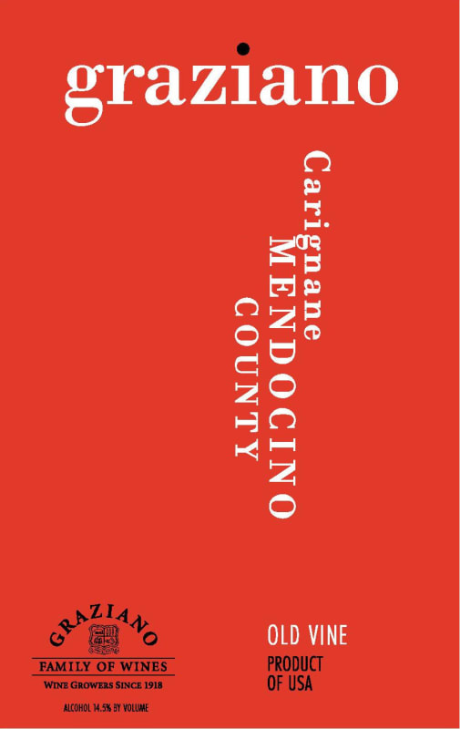 Graziano Carignane 2012 Front Label