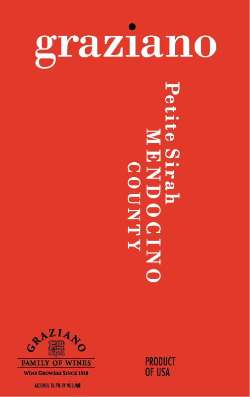 Graziano Petite Sirah 2012 Front Label