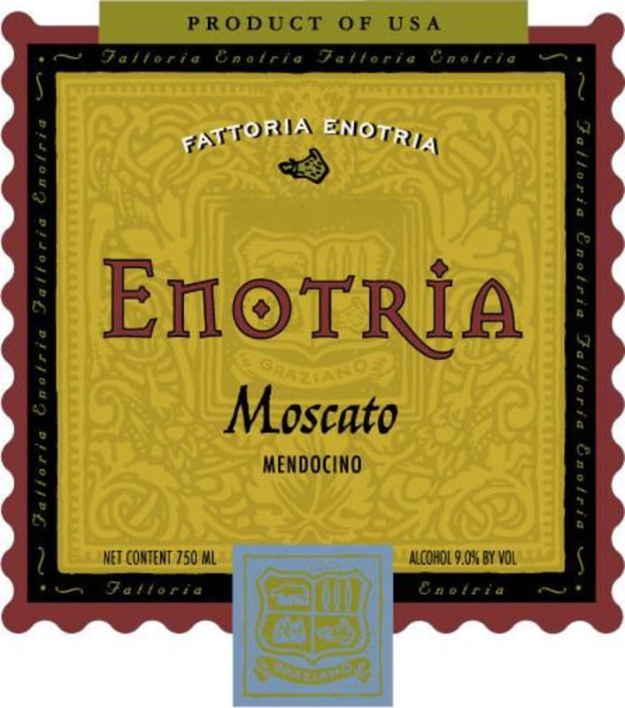 Graziano Enotria Moscato 2013 Front Label