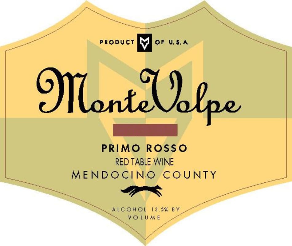 Graziano Monte Volpe Primo Rosso 2013 Front Label