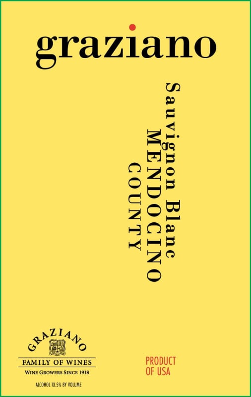 Graziano Sauvignon Blanc 2013 Front Label