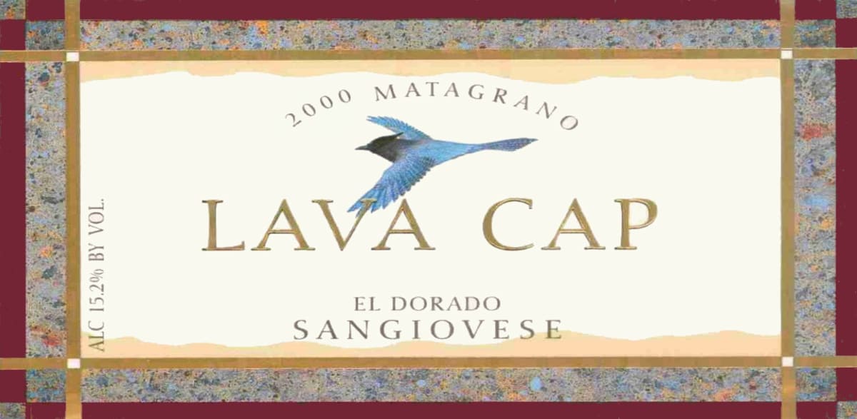 Lava Cap Matagrano Sangiovese 2000 Front Label
