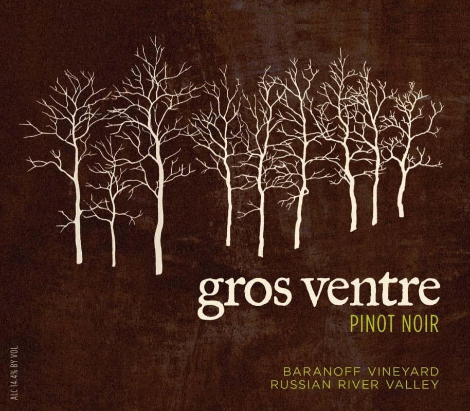 Gros Ventre Cellars Baranoff Vineyard Pinot Noir 2012 Front Label