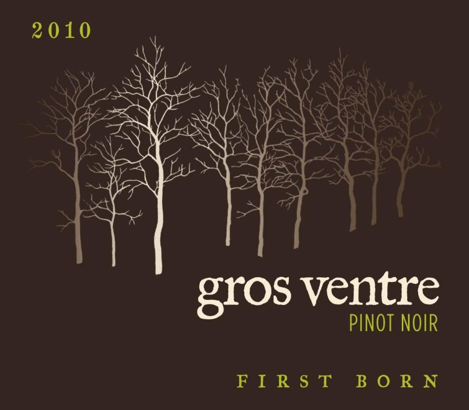 Gros Ventre Cellars First Born Pinot Noir 2010 Front Label