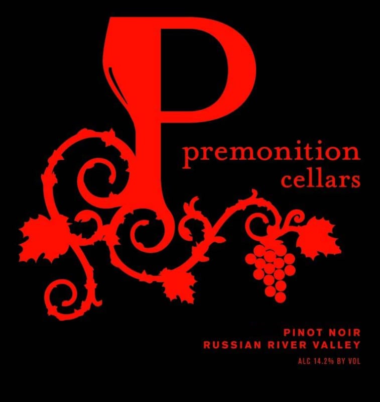 Premonition Cellars Pinot Noir 2014 Front Label