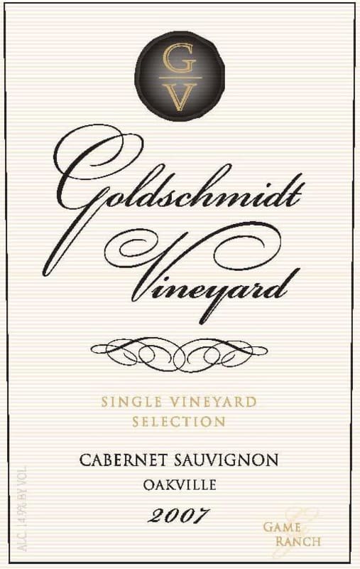 Goldschmidt Vineyard Game Ranch Cabernet Sauvignon 2007 Front Label