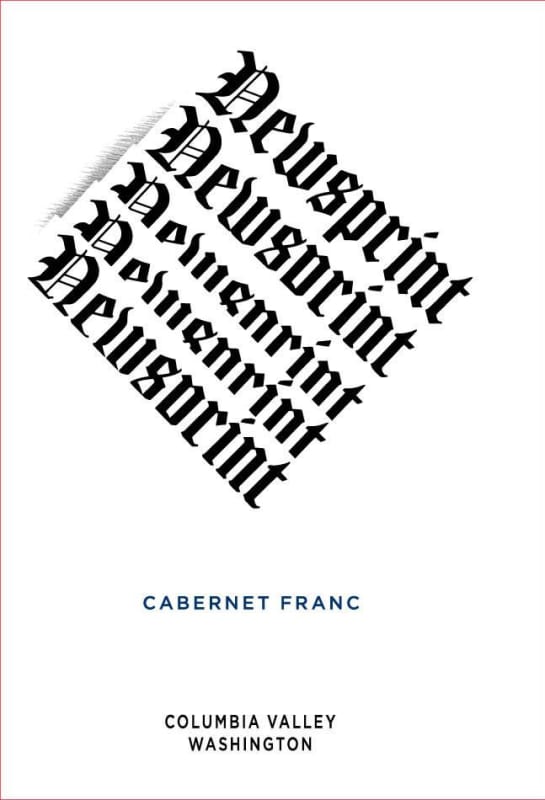 Guardian Cellars Newsprint Cabernet Franc 2014 Front Label
