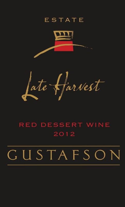Gustafson Family Vineyards Estate Late Harvest Red 2012 Front Label