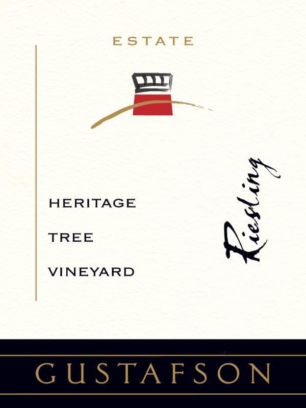 Gustafson Family Vineyards Estate Heritage Tree Vineyard Riesling 2013 Front Label