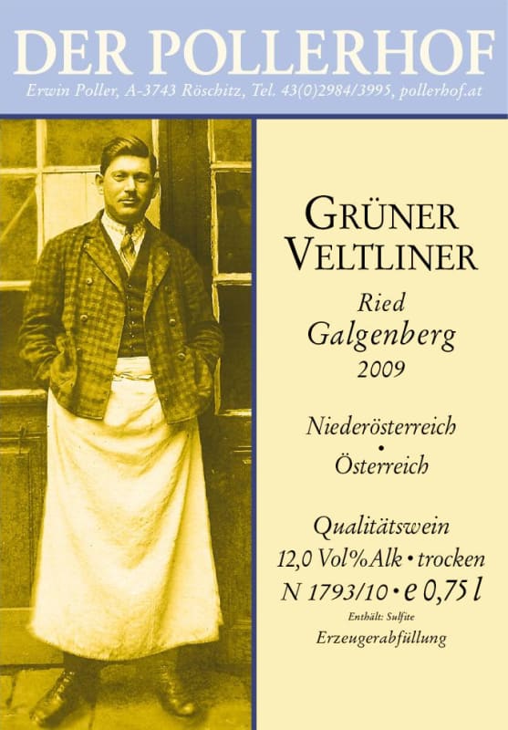 Weingut der Pollerhof Galgenberg Gruner Veltliner 2009 Front Label